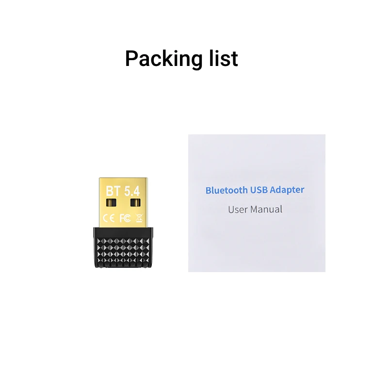 USB-адаптер Bluetooth 5.4 Bluetooth 5.3 Dongle Bluetooth-приемник и передатчик для Bluetooth-клавиатуры/мыши/наушников/динамика