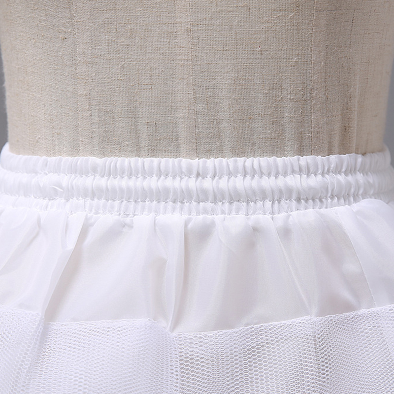 3 레이어 로리타 짧은 흰색 키즈 여자 페티코트 언더 셔츠 볼 가운 웨딩 드레스 Mariage 속옷 Crinoline