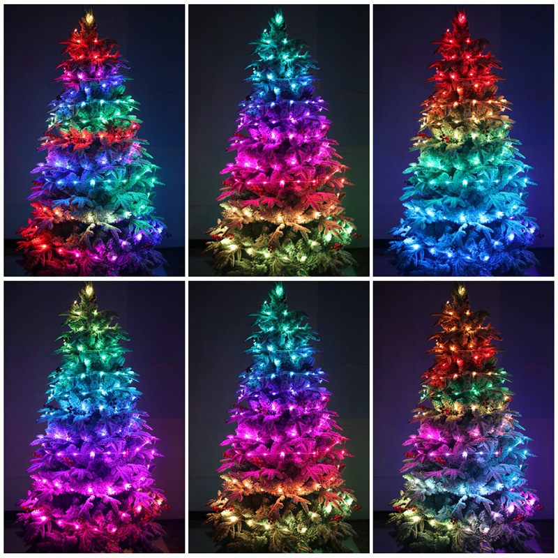 Dreamcolor RGBIC USB-Lichterkette, Bluetooth-App, DIY LED-Lichterkette, Girlande, Dekoration für Weihnachtsbaum, Hochzeit, Geburtstag, Party