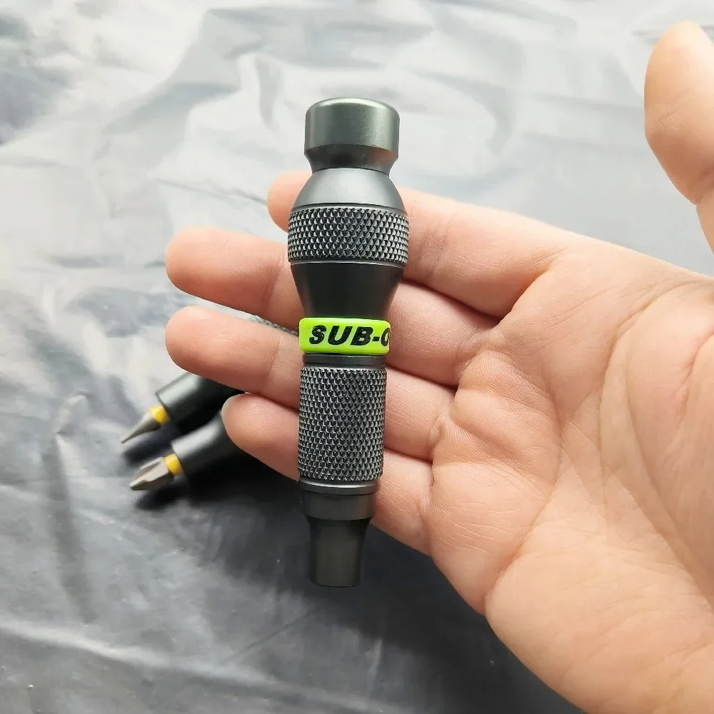 Manico in lega di alluminio di precisione per gambo Punte da 1/4" Comodo mini cacciavite Supporto da 6,35 mm Riparazione Strumenti aperti Professionale