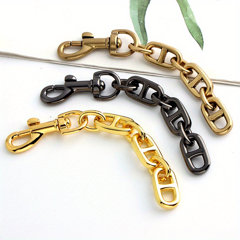 Bolso de mano con cadena de extensión, bandolera de metal con correa para el hombro, reemplazo de bolso de mano con accesorios de cadena DIY, 2 uds.