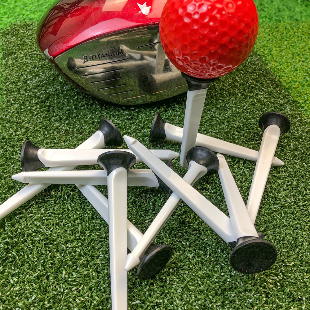 10 шт./упаковка, тройники для гольфа из переработанного пластика и резины, 3,15 дюйма