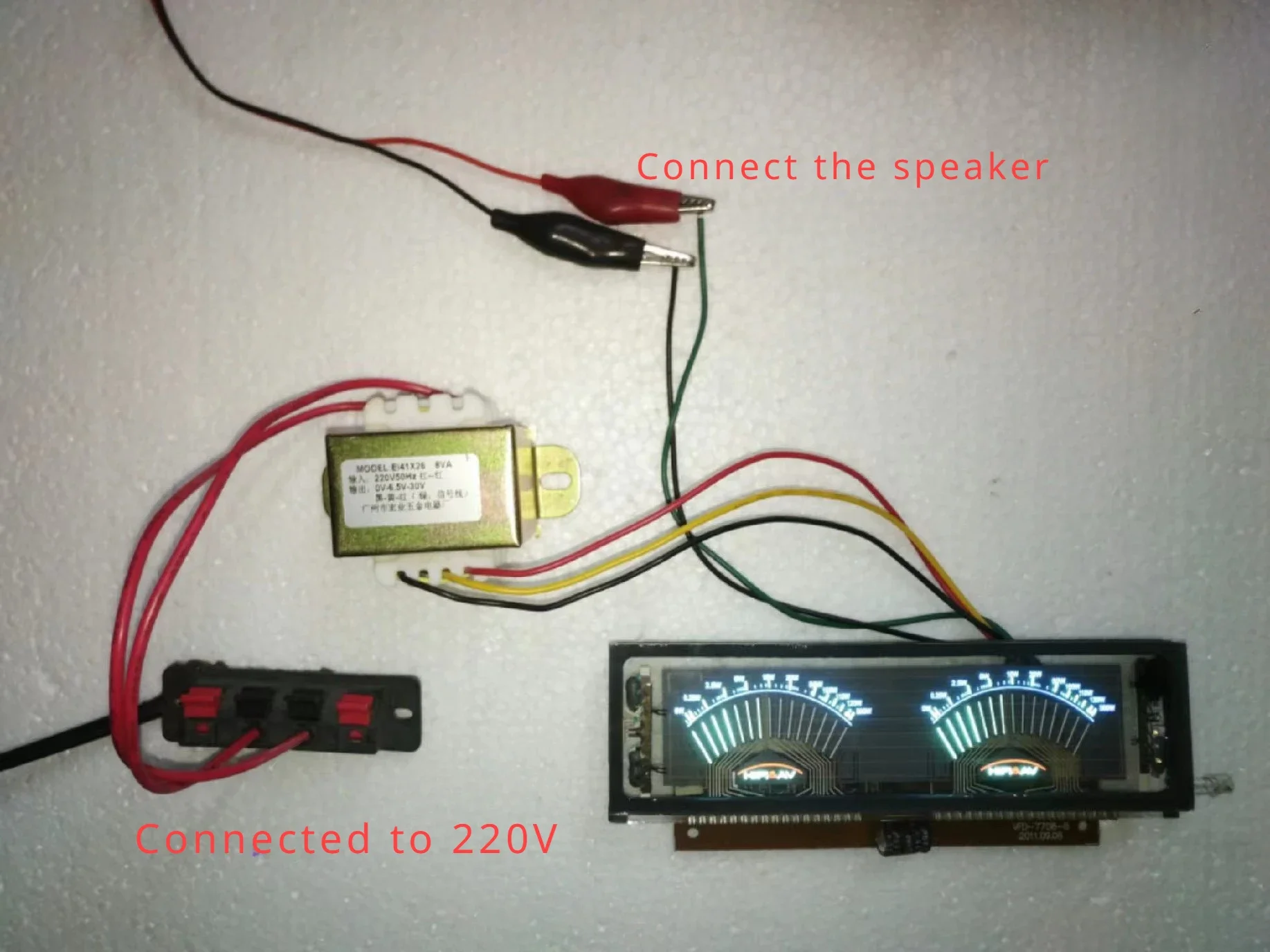 Display dello spettro di frequenza Audio musicale Display VFD fluorescente sottovuoto indicatore del misuratore di livello VU