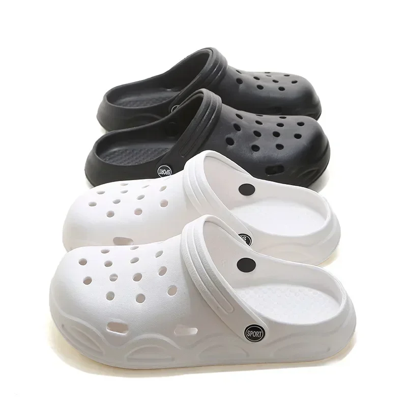 Sapatos com buracos para homens e mulheres, sapatos com buracos de verão, meia bolsa, salto, jaqueta de praia para jardim, praia, sapatos com buracos ao ar livre