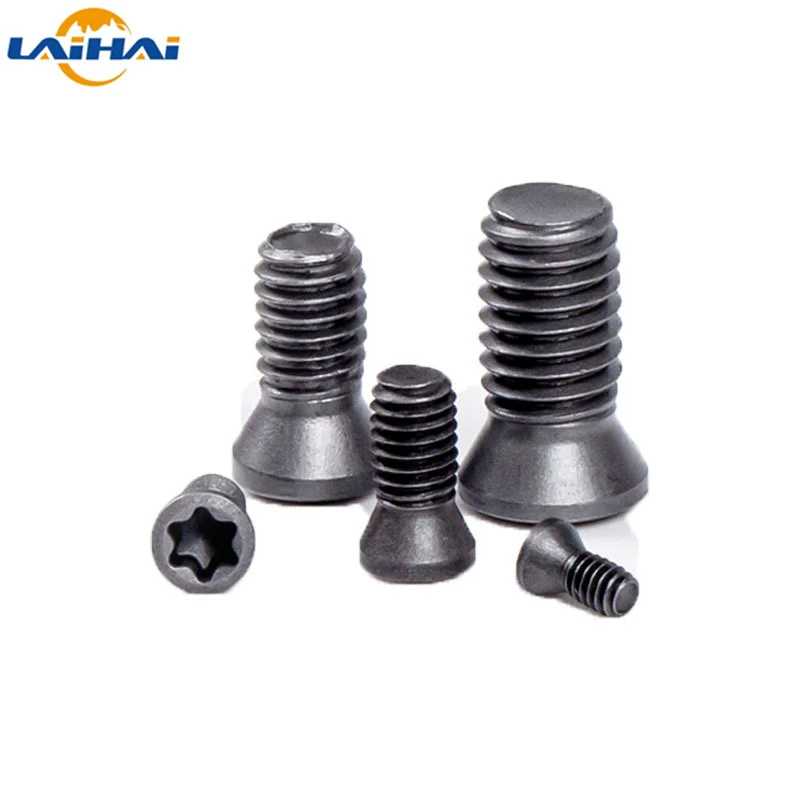 50 ชิ้น/ล็อต M1.8 M2 M2.5 M3 M3.5 M4 M5 M6 torx สกรูสําหรับคาร์ไบด์แทรกเครื่องกลึง CNC เครื่องมืออุปกรณ์เสริมโลหะผสมเหล็ก 12.9