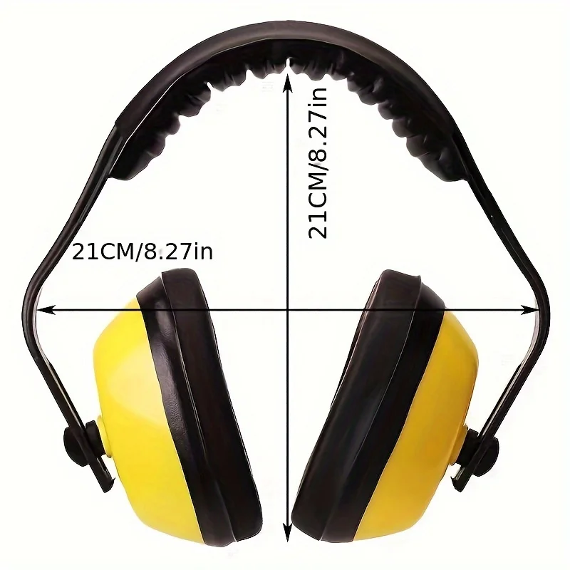 Plastic Soundproof Headphones Noise Reduction Ear Protector For Study Work Sleep Ear Protector With Foldable Adjustable Headband