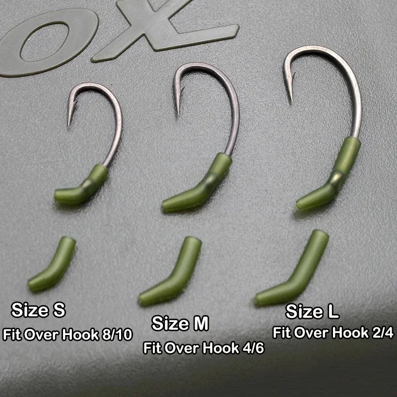 30pcs Carp Fishing Hook Kickers D Rig Kicker Aligners Hooks Sleeves Rigs All Colors Accessories End Terminal Tackle