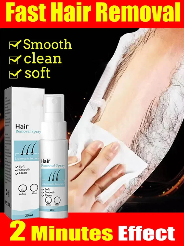 Removedor de vello permanente en aerosol, eliminación rápida de vello, axila, piernas, brazos, inhibición del crecimiento del cabello, depilatorio, nutrición suave, cuidado corporal de belleza