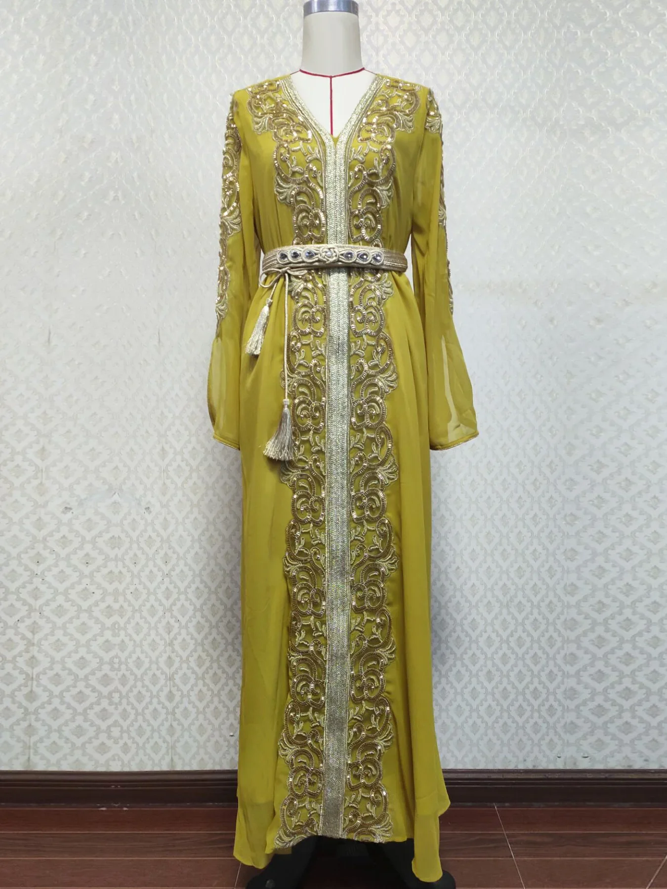 Vestido de fiesta musulmán Eid para mujer, Abaya bordada, Jalabiya marroquí, Abayas Kaftan Abaya Islam, túnica larga árabe