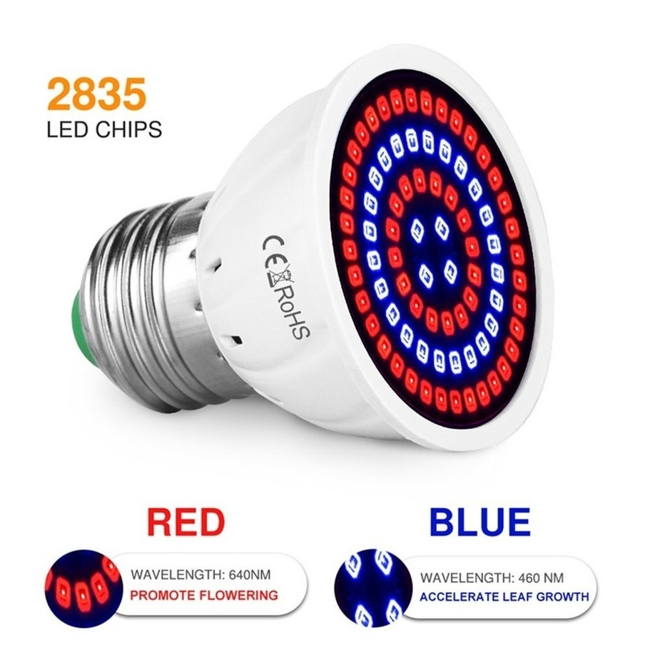 Đèn LED Phytolamp Cho Thực Vật Suốt Phát Triển Bóng Đèn E27 Cây Con Phát Triển Đèn UV Trồng Ánh Sáng Tăng Trưởng Thực Vật Đèn Hệ Thống Thủy Canh