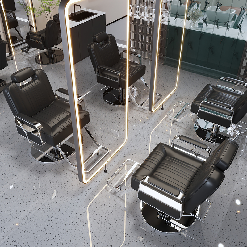 Chaise à percussion noire pour salon de coiffure, équipement de coiffeur, meubles de barbier, chaises de table, outil de salon, accessoires