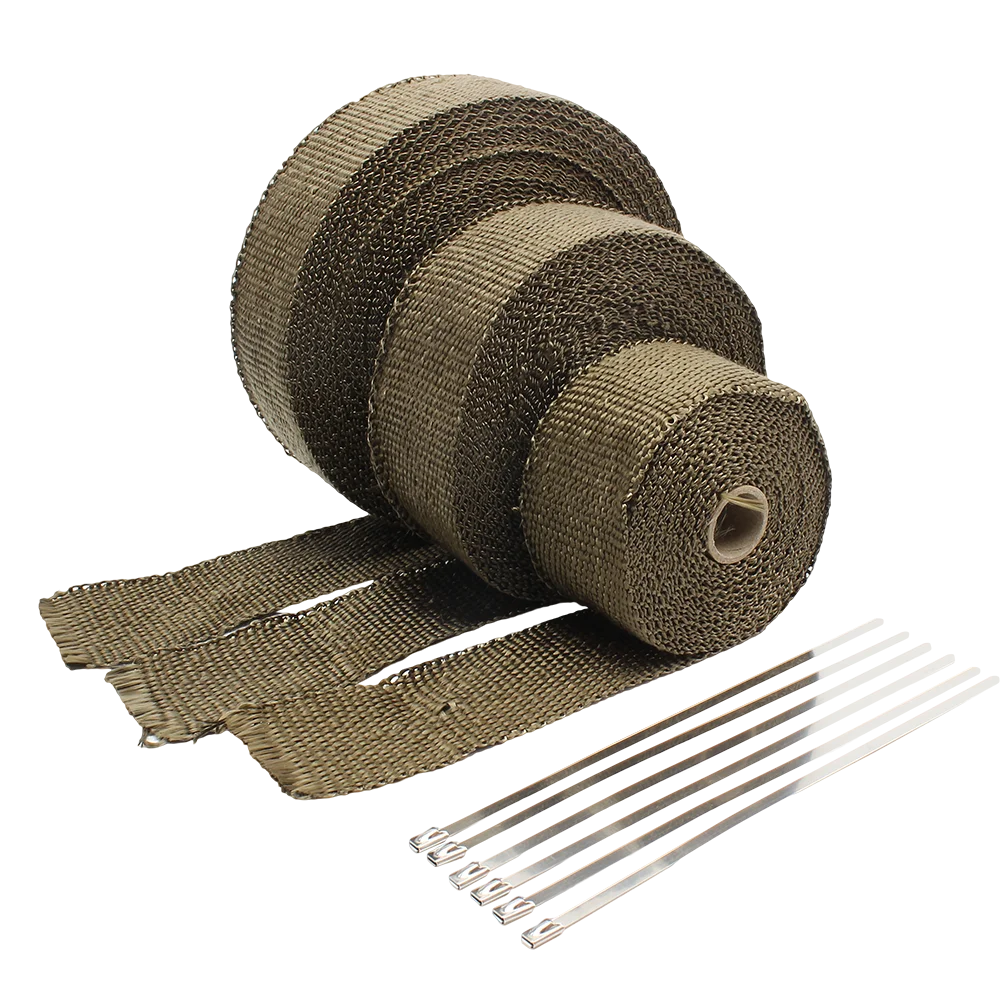 Motocyklowa taśma termiczna wydechu Sportowy tłumik Wrap 5cm 5M 10M 15M Osłona termiczna odporna na ciepło ze stali nierdzewnej Dirt Bike Car