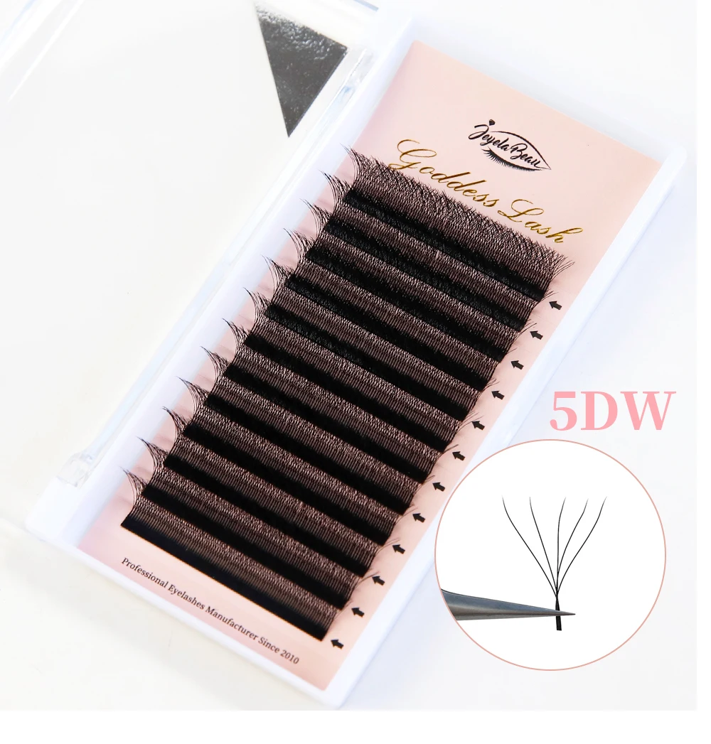 Goddess YY  W Shaped Lashes 2D 3D 4D 5D 6D 7D 8D Automatic Flowering Premade Fans Eyelashes Extensions Natural Individual Lashes