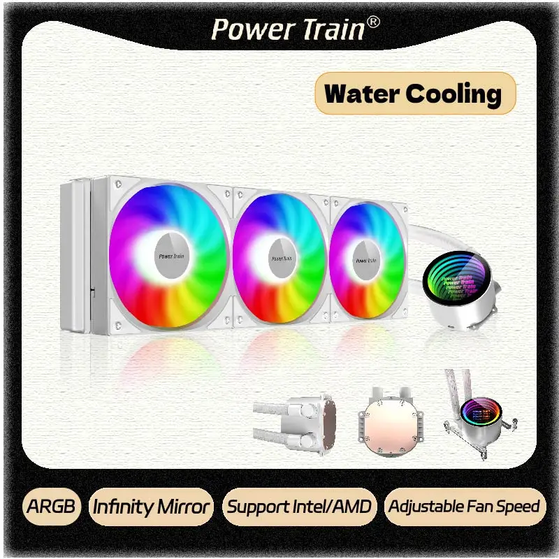 Power train Ice Cube DL-360 water-cooled CPU radiator ARGB Integrated water cooling computer fan Supports Intel/AMD