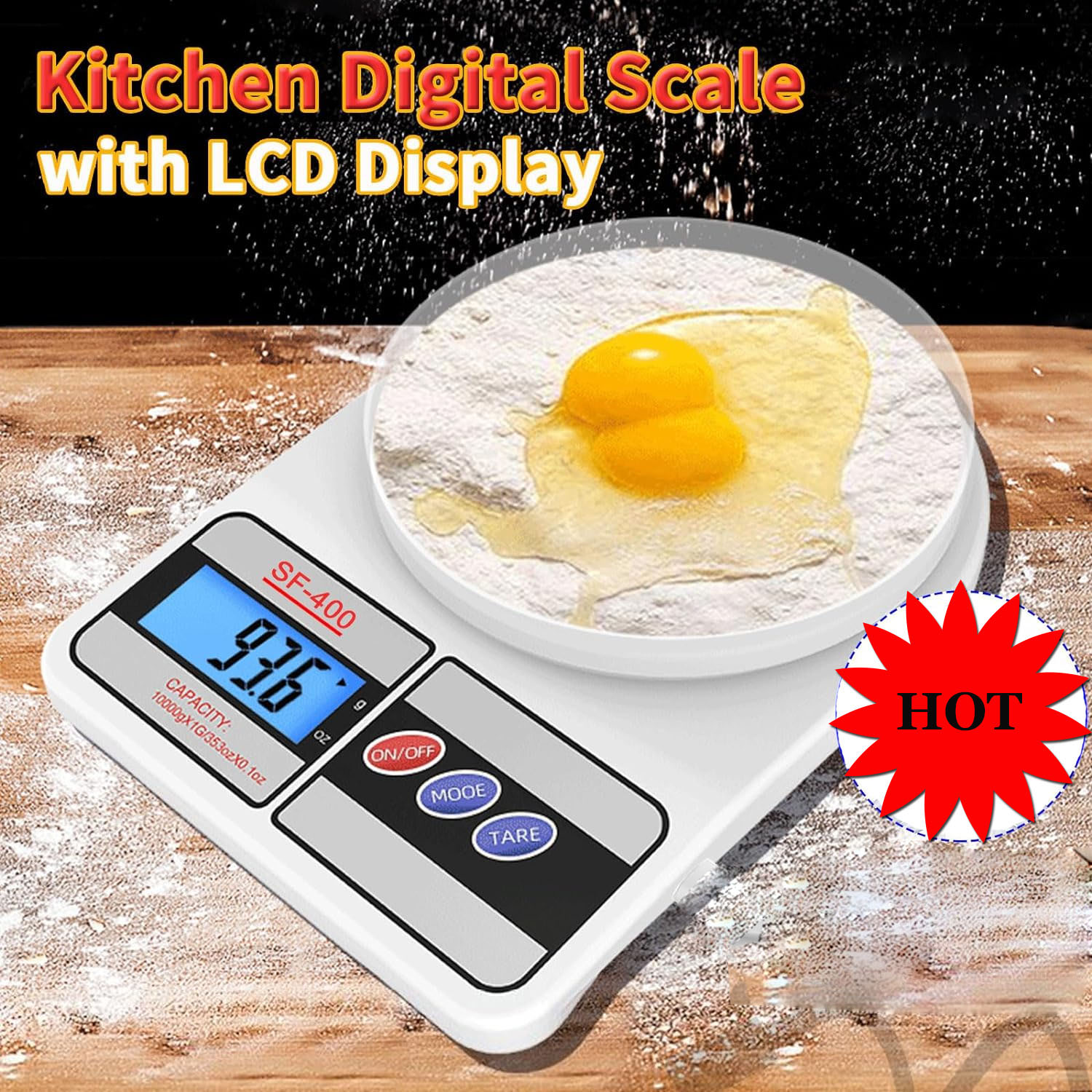 Báscula Digital de cocina de 5kg/1g, báscula electrónica LED de alta precisión, balanza de peso portátil para alimentos, herramientas de medición de cocina para el hogar
