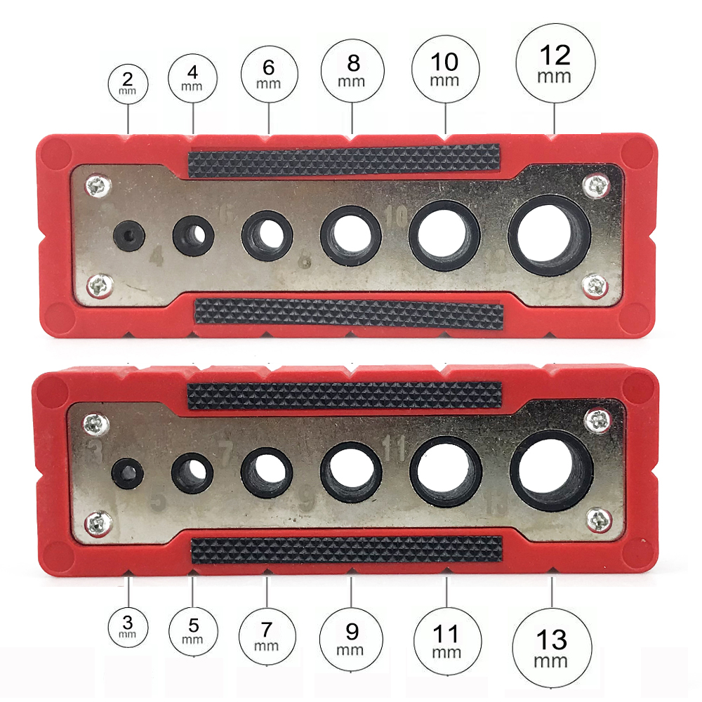 Multifunctional Hole Puncher 2-12/3-13 มม.เจาะท่องเที่ยว Locator เหมาะสําหรับรอบ Rod และเครื่องบินมุมขวาเจาะหลุม