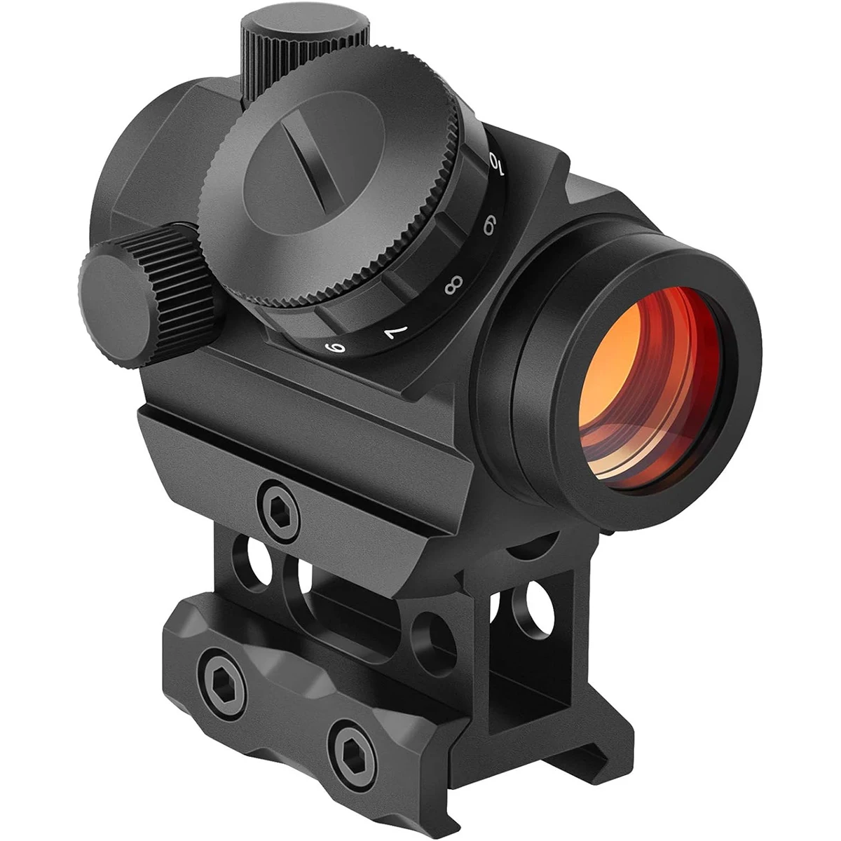 2MOA Red Dot Sight 1 x 25 mm Reflexvisier, wasserdicht, stoßfest und beschlagfrei, Red Dot Scope mit 1 Zoll Riser-Halterung