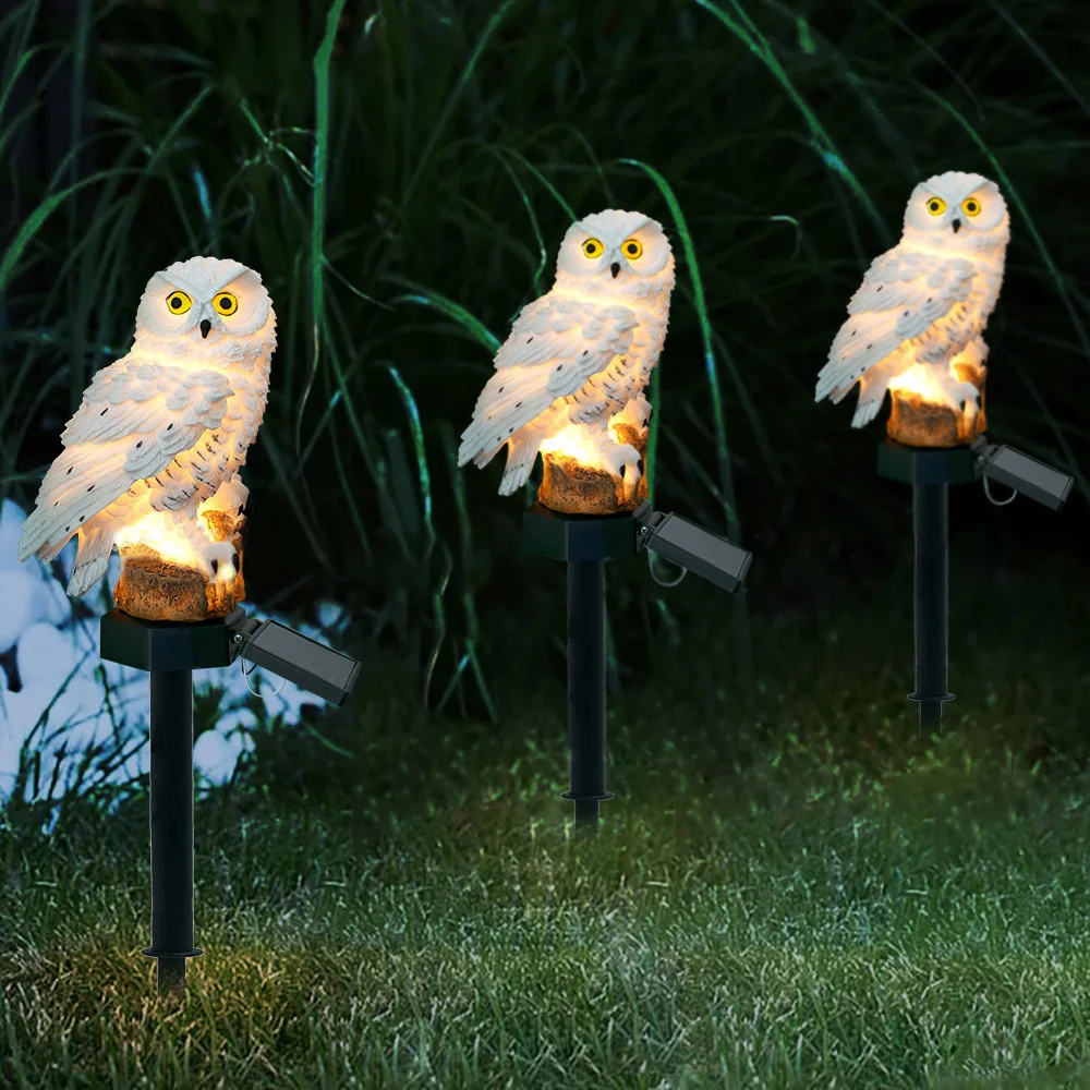 Led Solar Lamp Owl Animal Solar Garden Lights Solar Powered Solar Light Outdoor Garden Decoration Lamp Waterproof Solar Lights