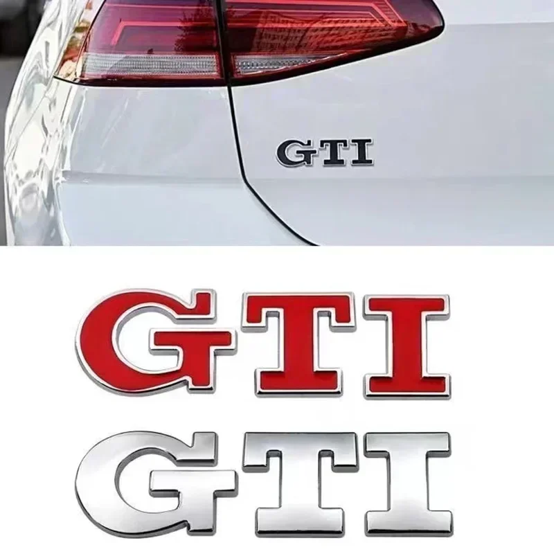 3D Metal Car Sticker GTI Emblem Side Sticker for Volkswagen Golf 5 Polo Golf 7 5 6 Mk6 7 R 7 Gtd Mk7 Mk4 Mk5 GTI Car Stickers