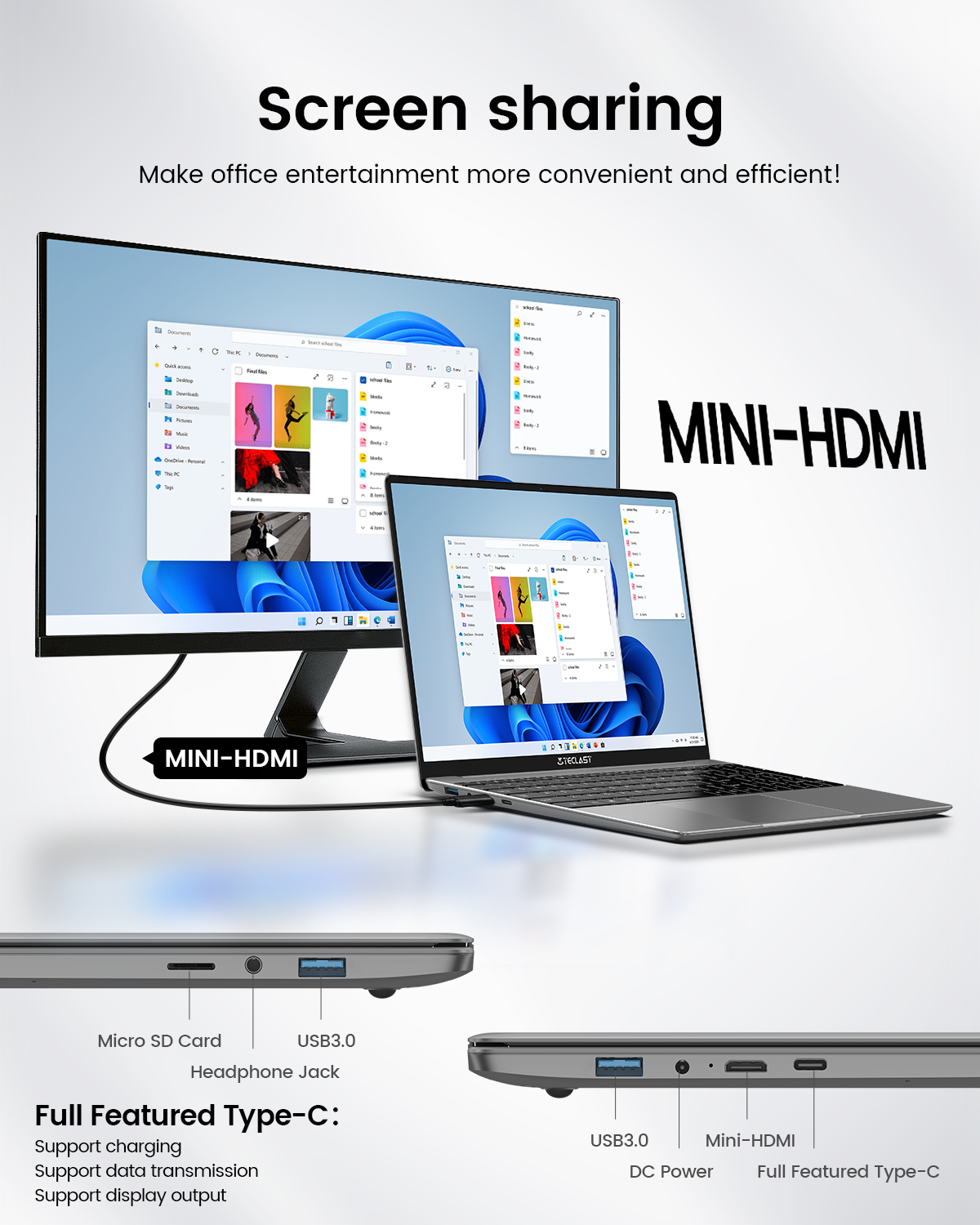 Teclast F16 Pro Laptop, Windows 11 Pro, CPU Intel N95, 16GB RAM, 512GB SSD, Schermo IPS 15,6" 1920x1080, Wi-Fi 6, USB 3.2, Tastiera retroilluminata, mini-HDMI