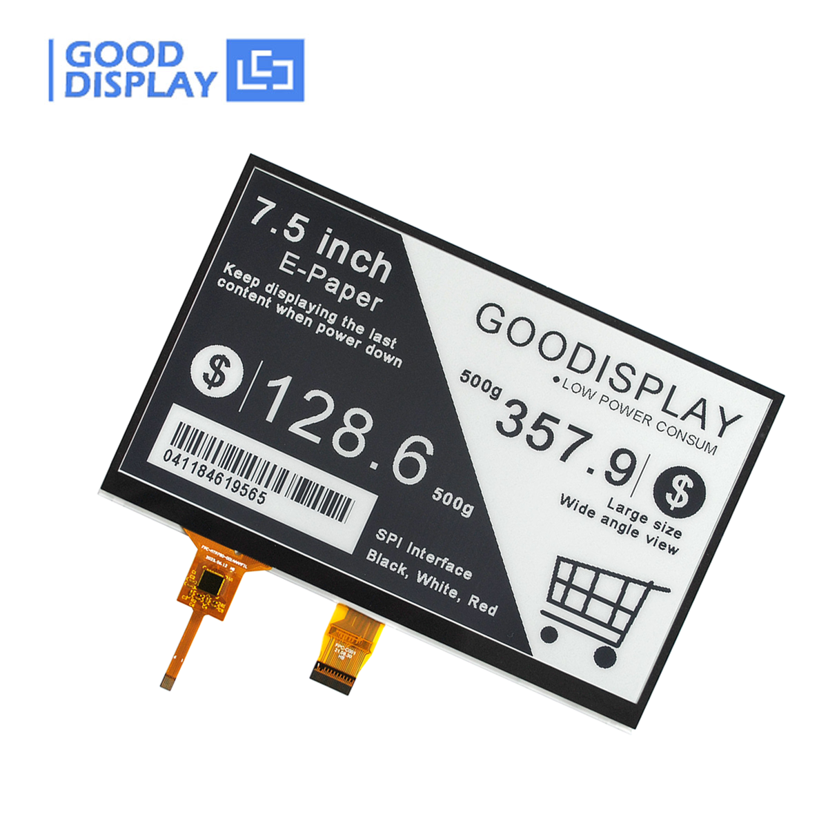 GooDisplay Raspberry Pi E-Ink Screen Производитель 7,5 E Бумажный дисплей с сенсорным экраном, GDEY075T7-T01