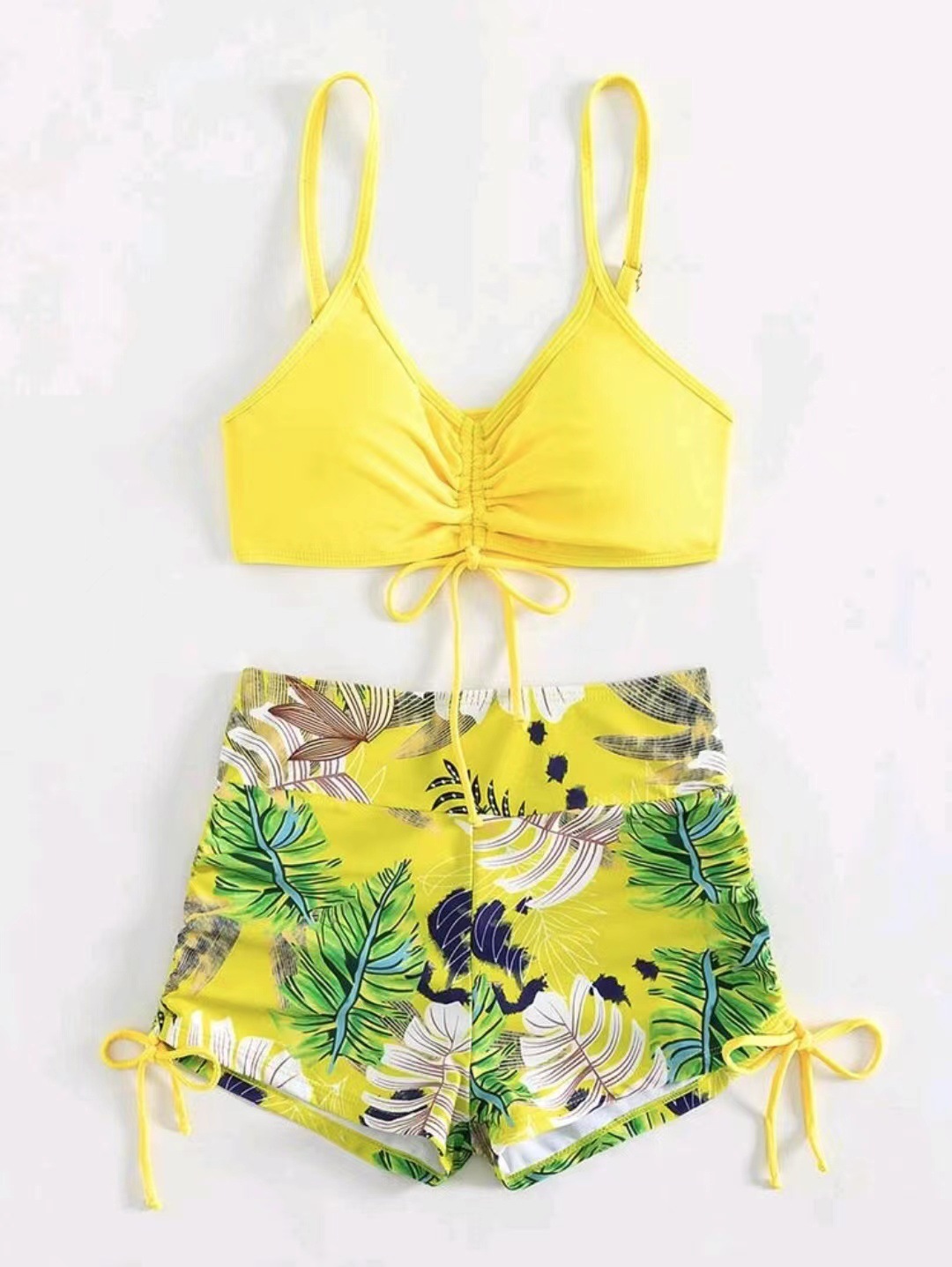 Clearance_Sexy Bikini Traje de baño para mujer Conjunto de bikini push up Pantalones cortos de cintura alta Traje de baño Traje de baño femenino Ropa de playa_Marca continua