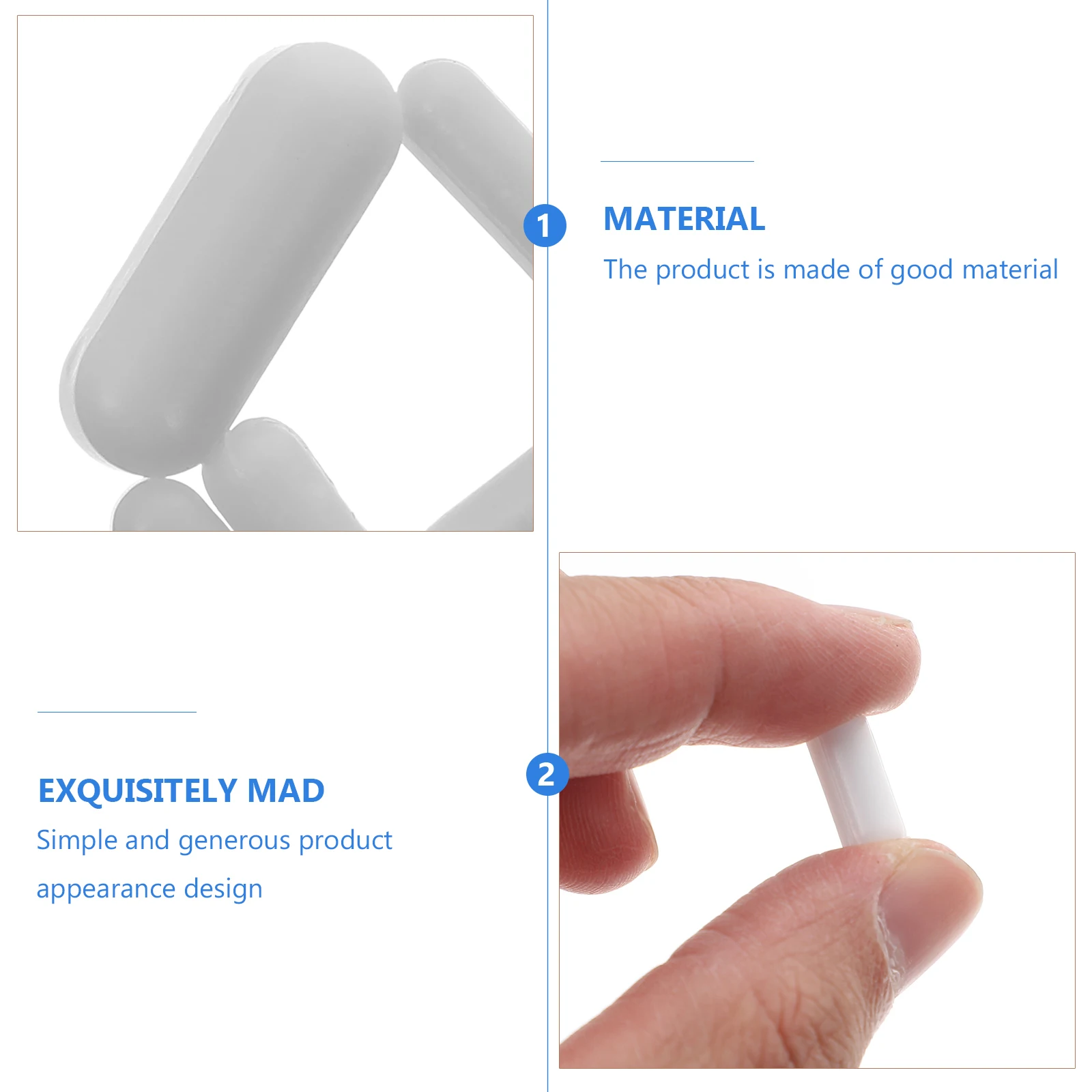 5Pcs barra magnetica da laboratorio agitatore magnetico cilindrico agitatore-miscelatore barre di agitazione agitatore magnetico laboratorio scolastico