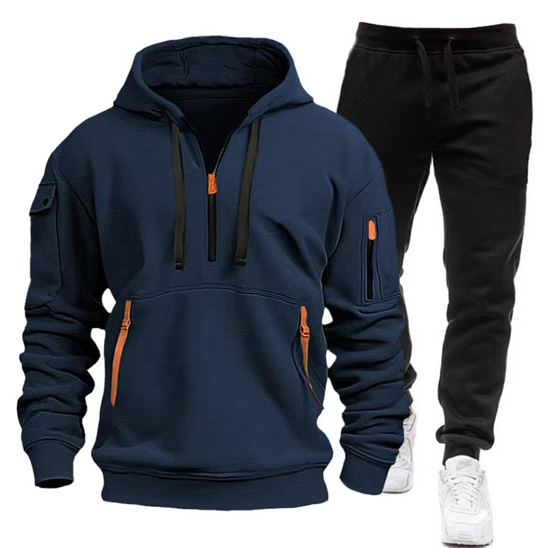 2024 แฟชั่นTracksuitสําหรับชายHoodieฟิตเนสเสื้อผ้าผู้ชายชุดกีฬาJoggerผู้ชายTracksuitชุดฤดูหนาวกีฬา