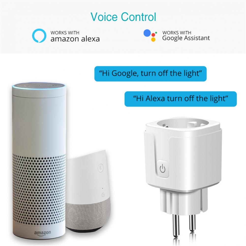 Xiaomi 16A Tuya WiFi EU Smart Plug Smart Home Power Monitor Wireless Socket Remote Voice Control Alexa Google Home Yandex Alice