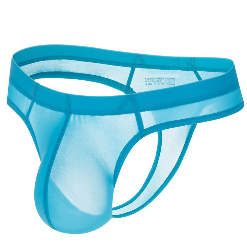 1 PC Męskie majtki stringi Ultracienkie stringi G Strings Pouch Ice Silk Tanga Hombre Seksowna bielizna gejowska Oddychające majtki męskie