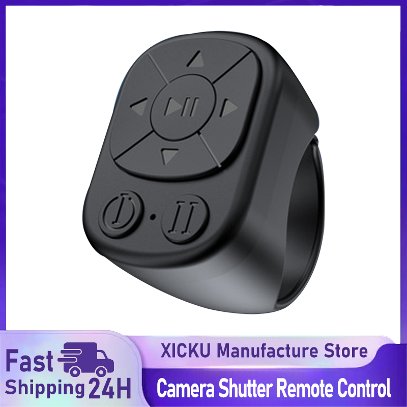 Remote Control Is Suitable for iPhone iPad Bluetooth Page Turning Ring Roller Both Camera Remote Control Function Compatible