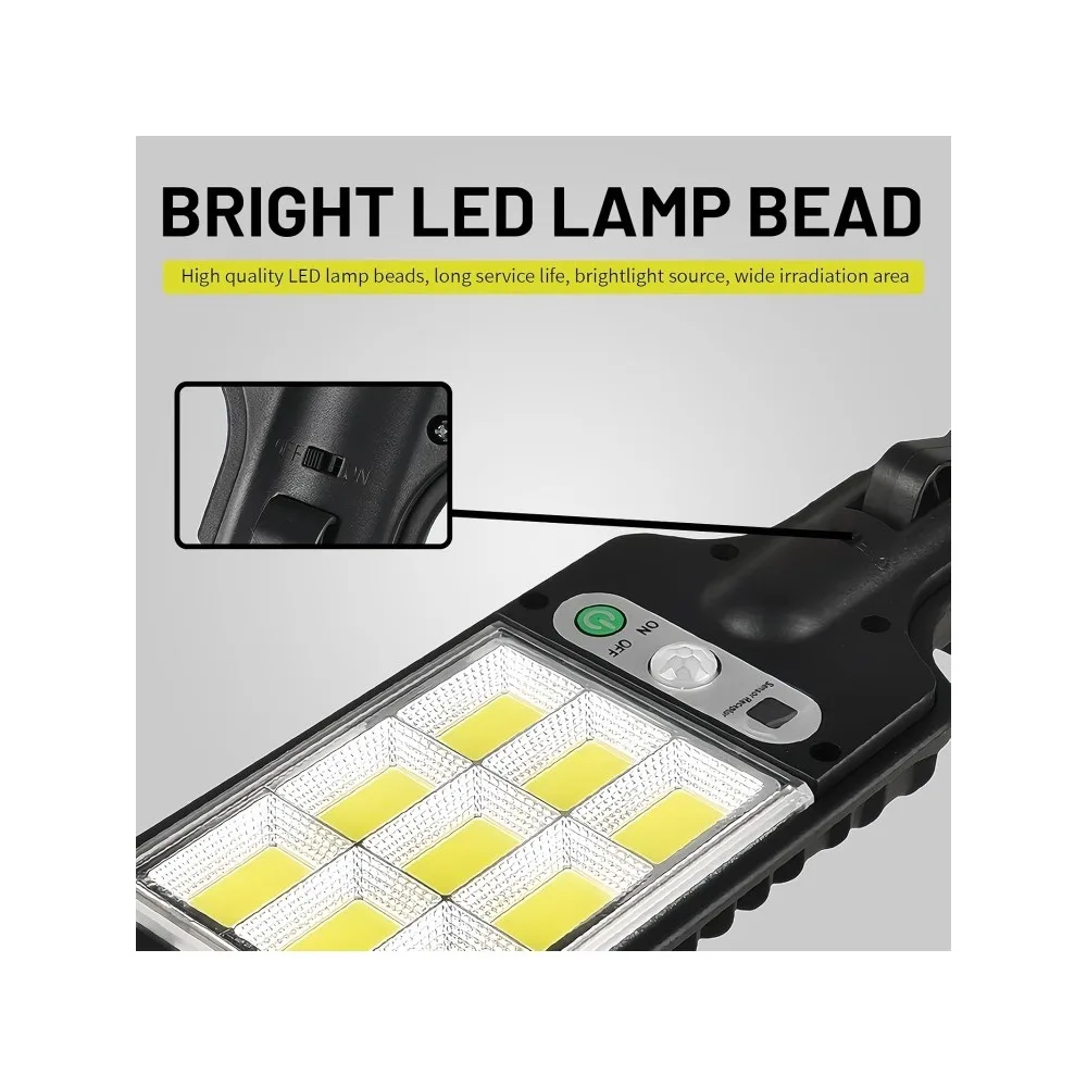 1/2/4Pack Solar Street Lights, 108 COB LED Outdoor Wall Lights with Remote Control and Motion Sensor, Adjustable 3 Modes 1000mah