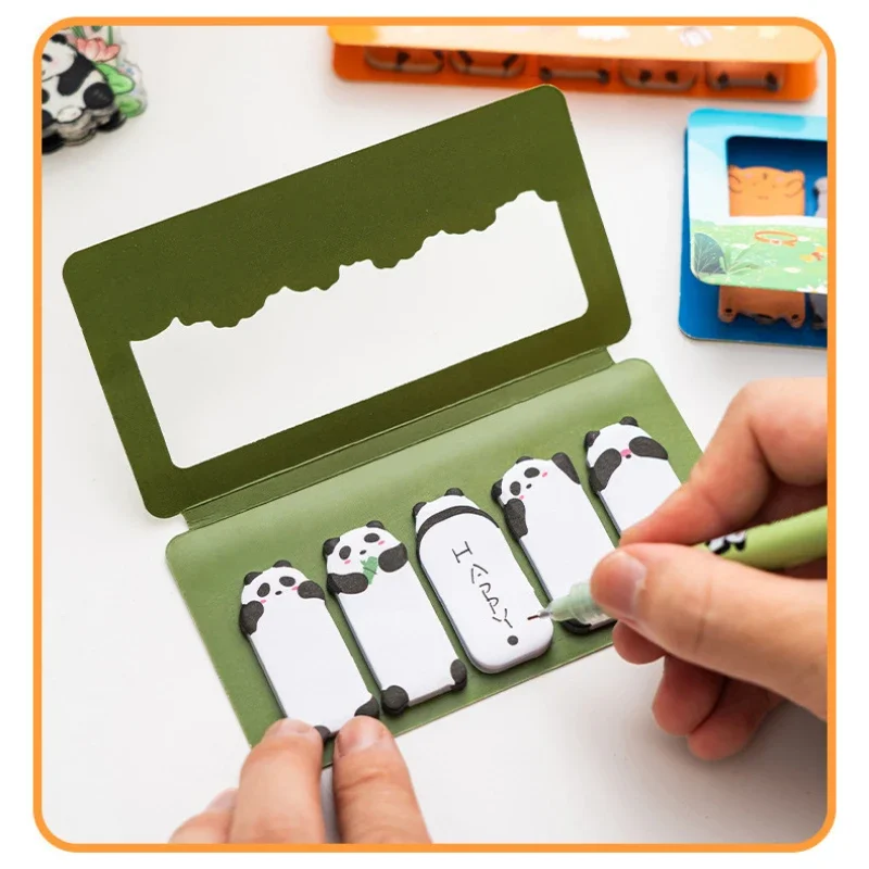 150sheets Kawaii Cartoon Animals Sticky Notes Memo Pad Bookmark Flags Index Tab Sticky Notes Label Paper Stickers Stationery