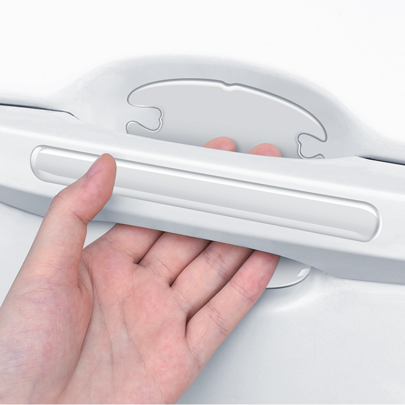 Pegatinas protectoras transparentes para manija de puerta de coche, protección antiarañazos, anticolisión, tira transparente Invisible