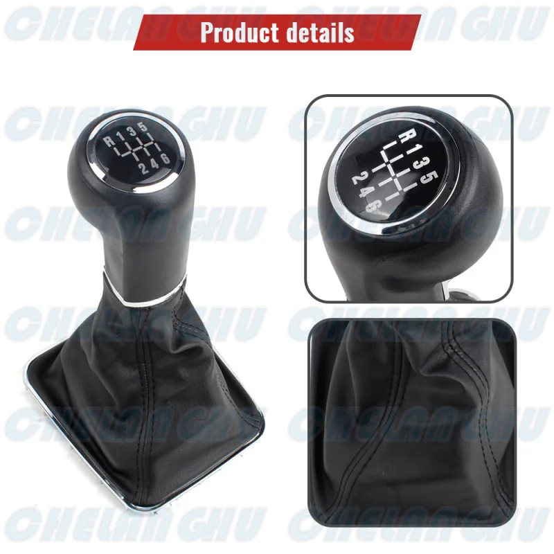For Opel Zafira B 2005 2006 2007 2008 2009 2010 Car-styling 6 speed gear shift knob with pu  boot Car accessories