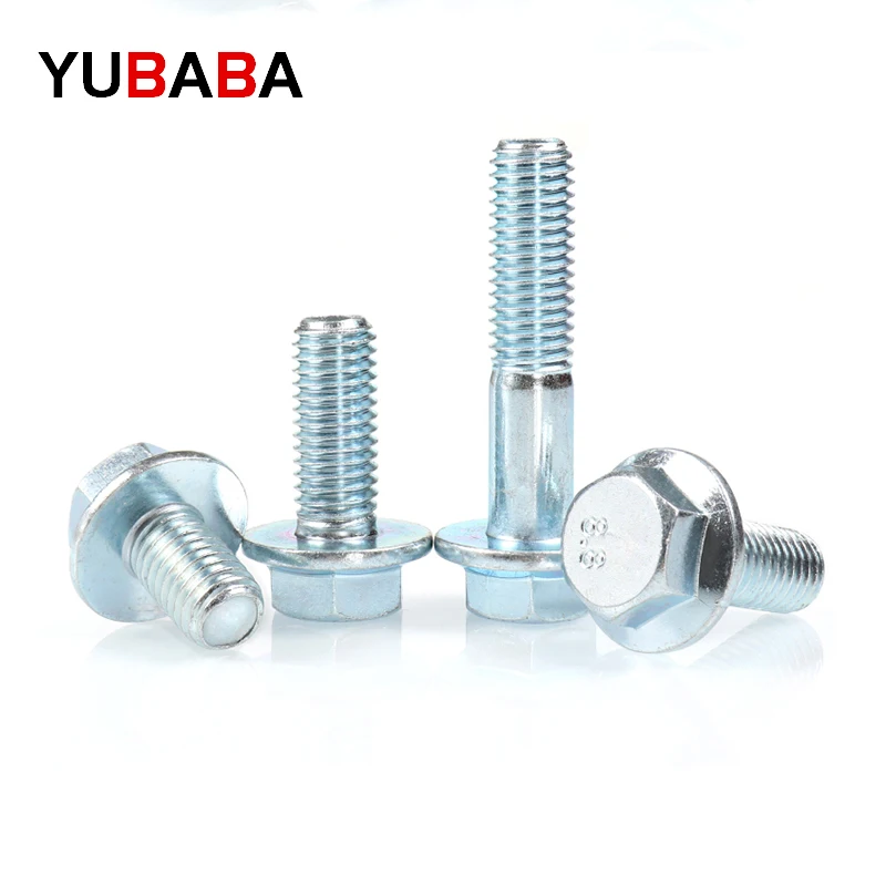 M5 M6 M8 M10 M12 8.8 Cao Cấp Mạ Kẽm Lục Giác Bích Bu Lông Bích Vít Lục Giác Dây Miếng Lót Toàn Ren/Từng Phần đường Chỉ May