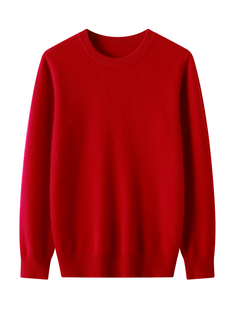 Lente Herfst 100% Puur Merino Wollen Trui Heren O-hals Lange Mouw Kasjmier Gebreide Dameskleding Grace Basic
