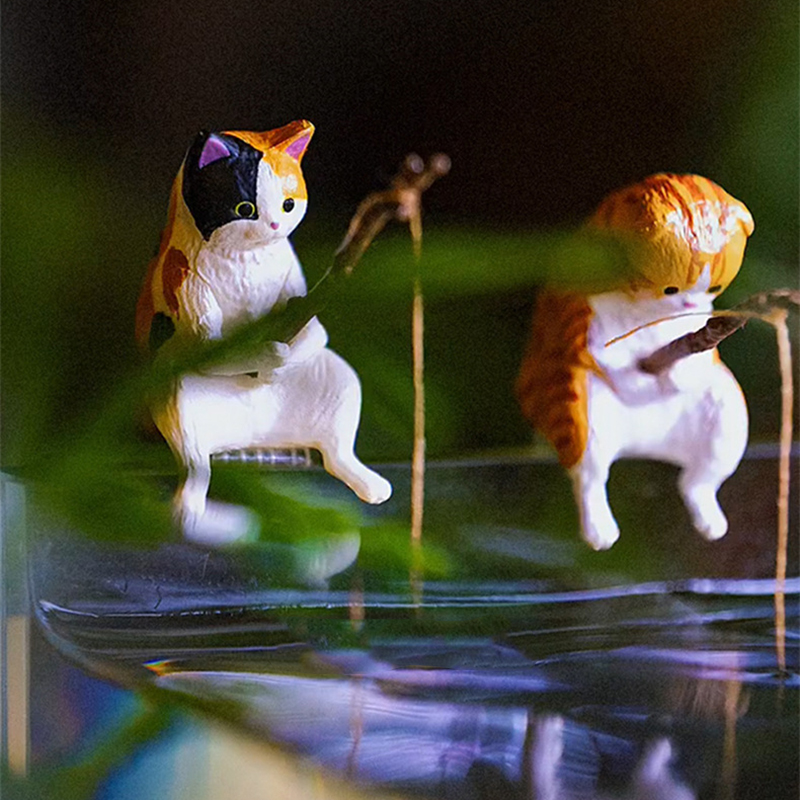 Décoration de pêche chaton, poisson de chaton, décoration de poisson précieux, décoration de chaton de pêche intensifié