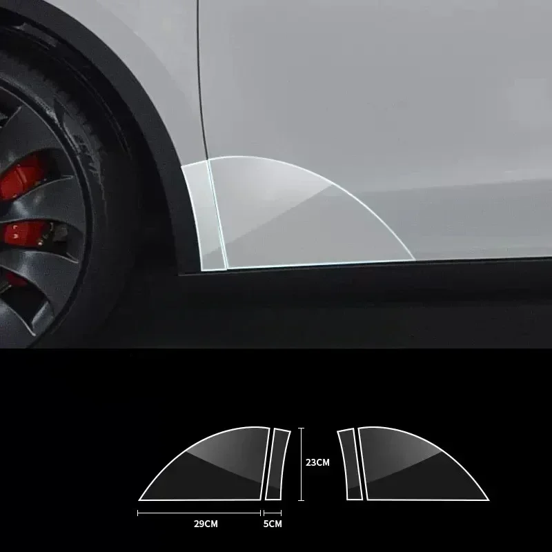 Película transparente de TPU para Tesla Model 3/Y/3 +, película protectora extendida para puerta delantera y trasera, conjunto de ropa Invisible para coche 2024