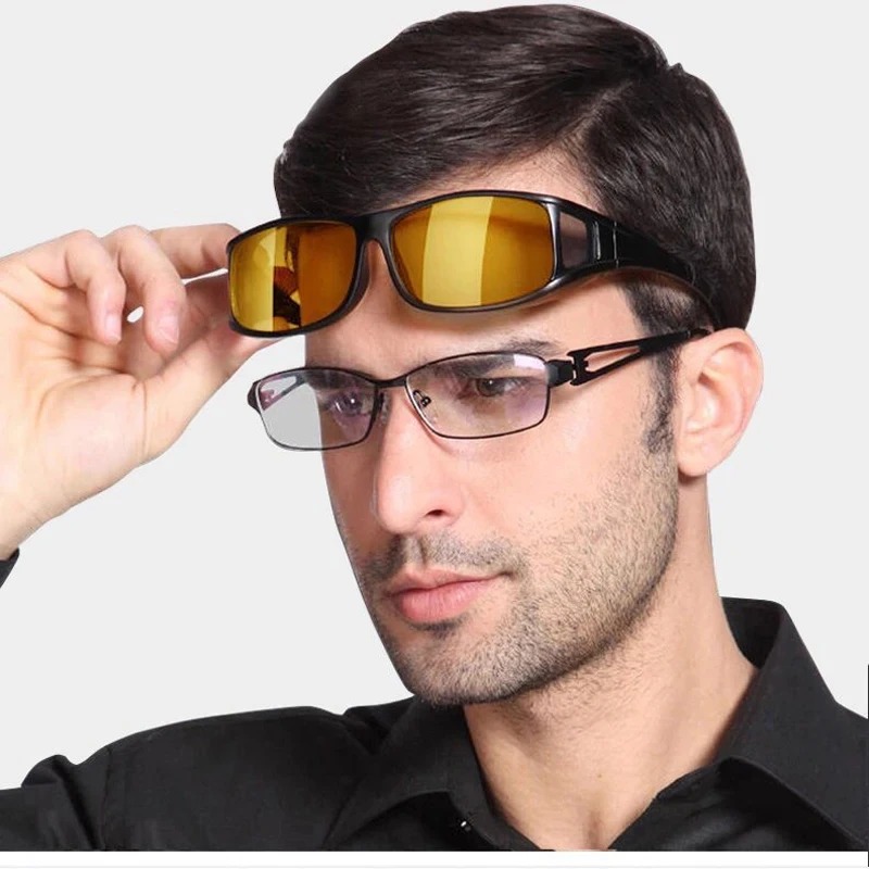 Occhiali da sole per la visione notturna Occhiali da guida notturni per auto Occhiali da conducente Occhiali da sole unisex Protezione UV Occhiali da sole Occhiali regalo