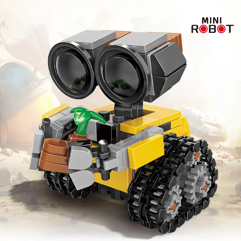 Película clásica, 200 + Uds., Mini Robot Wall-e, modelo de bloques de construcción MOC, Kits de ladrillos DIY, juguetes creativos para niños, regalos para adultos