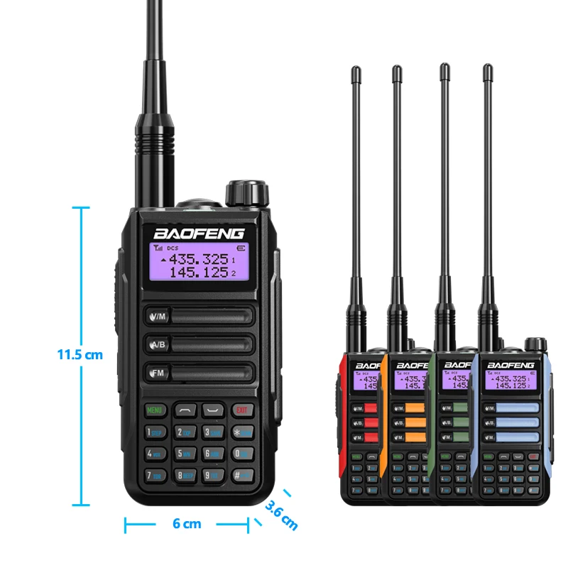 Baofeng Walkie Talkie UV-16 Long Range Leistungsstarker 10 W Handheld HF Transceiver Dual Band VHF UHF 2-Wege-Amateurfunk wasserdicht