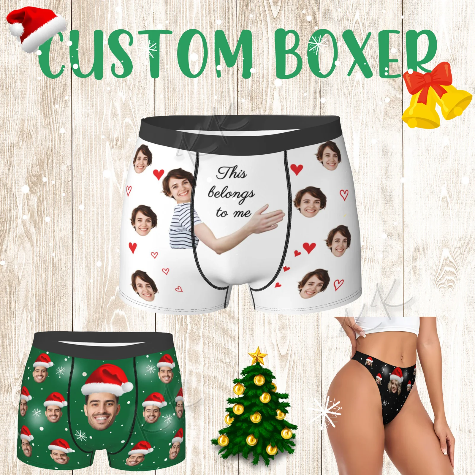 Personalize Boxer with Face Custom Photo Man's Underwear Gift for Man Boyfriend Anniversary/Birthday/Wedding Gifts