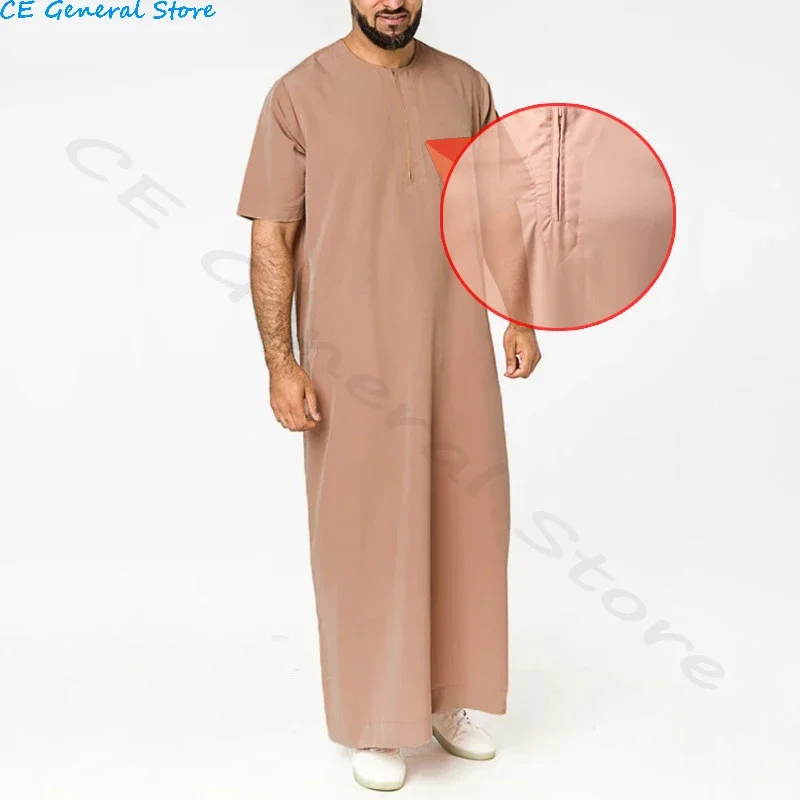 Muslimische Männer Kleidung Truthahn Abaya Islam Kleider Mode Kaftan Kaftan Jubba Thobe Saudi-Arabien Dubai Luxus Robe Baumwolle Pakistan