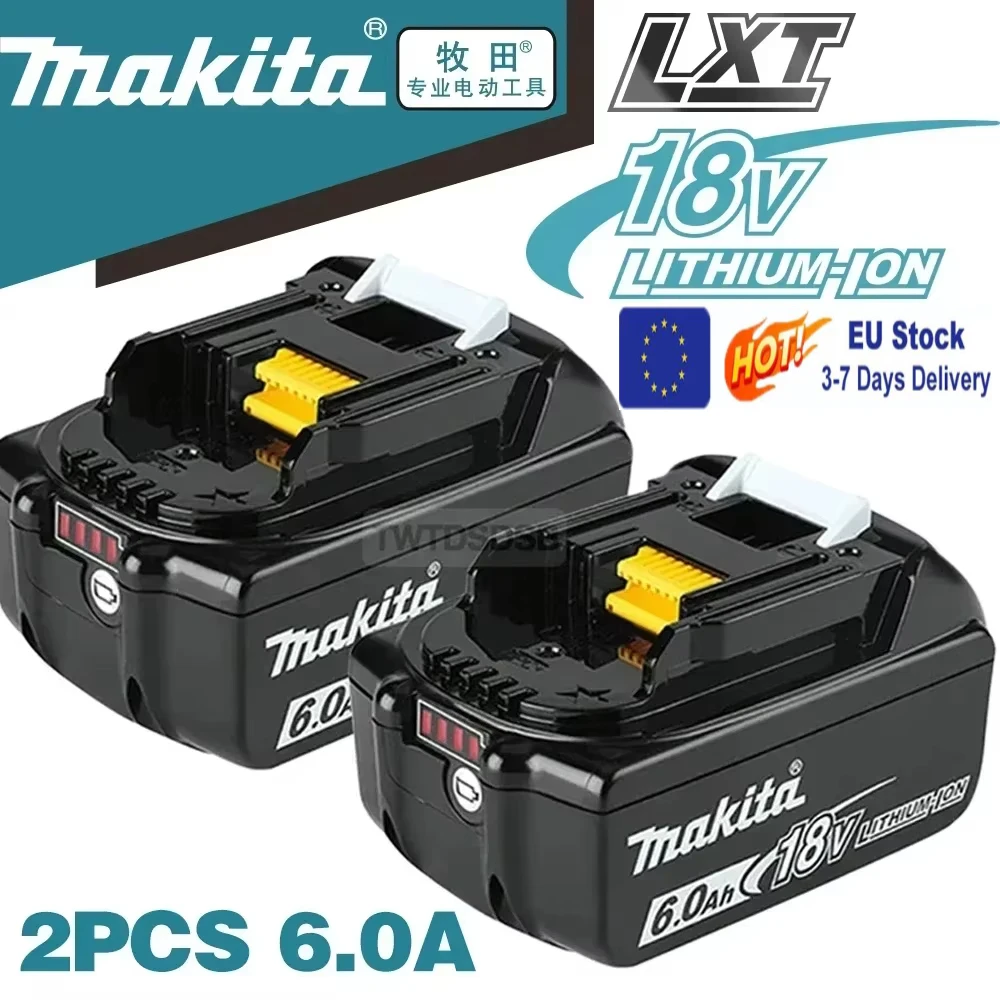 100% Original Makita 6Ah/5Ah/3Ah para batería Makita 18V BL1830B BL1850B BL1850 BL1840 BL1860 BL1815 batería de litio de repuesto