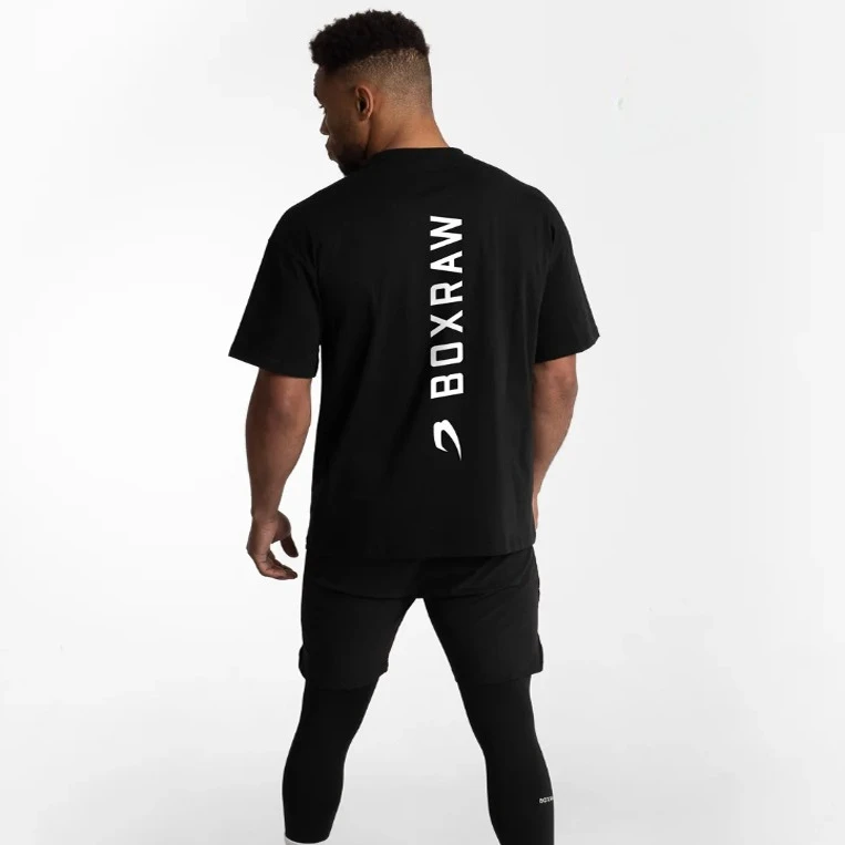 Summer New Fashion Sports Brand Boxing T-shirt Long Letters Unisex Pure Cotton Breathable Suggestion To Buy One Size Larger