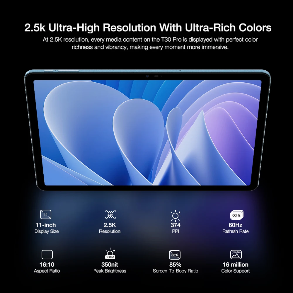 Versão global doogee t30 pro tablet 11 ''2.5k display dhev sÜd certificado 8gb 256gb helio g99 quad alto-falante 20mp câmera 8580mah