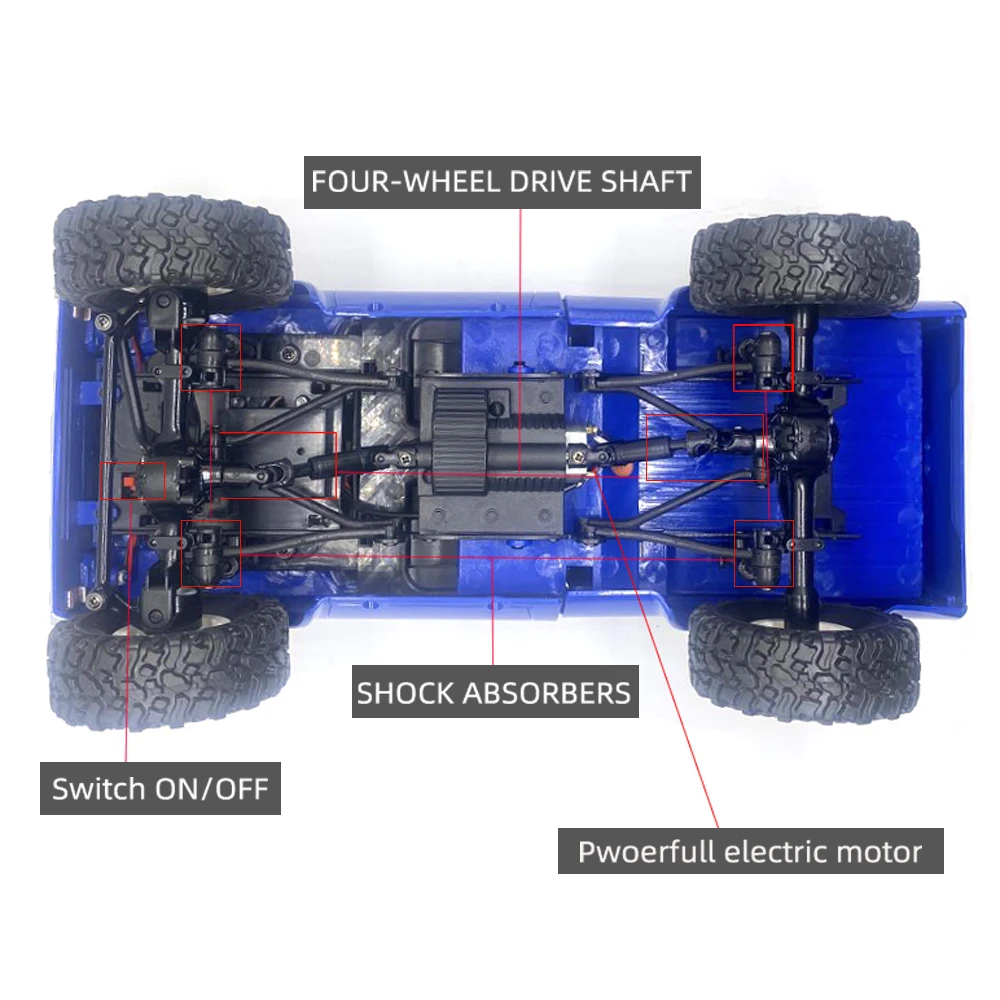 子供用電動ラジコンカー1:16,C24-1 g,4wd 2.4,クローラー,登山トラック,LEDライト,1/16,子供用ギフト玩具