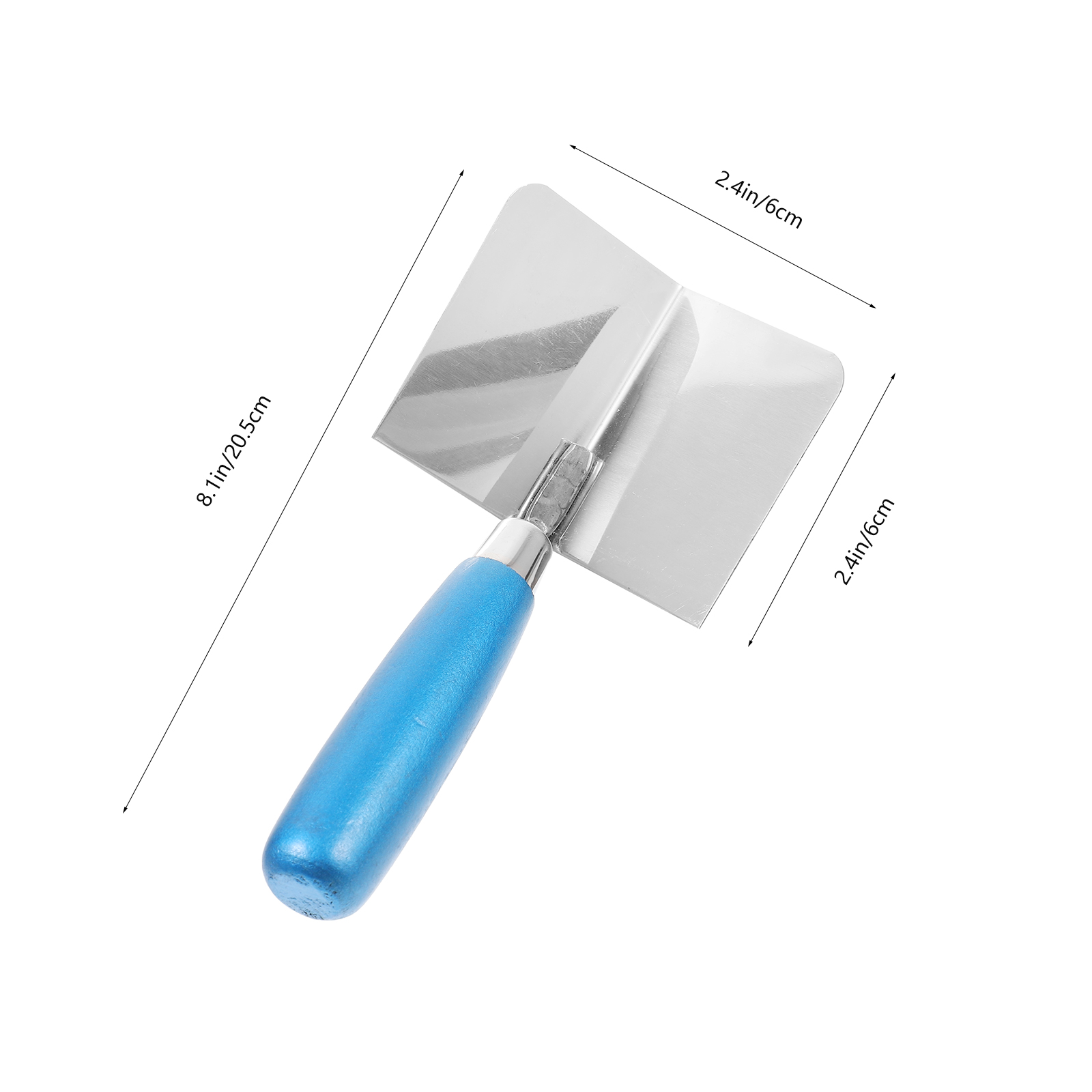 Drywall Corner Trowel Stainless Steel Inside Angled Tool Drywall Plasterboard Angle Puller Tool Home Blue Handle Masonry Trowel