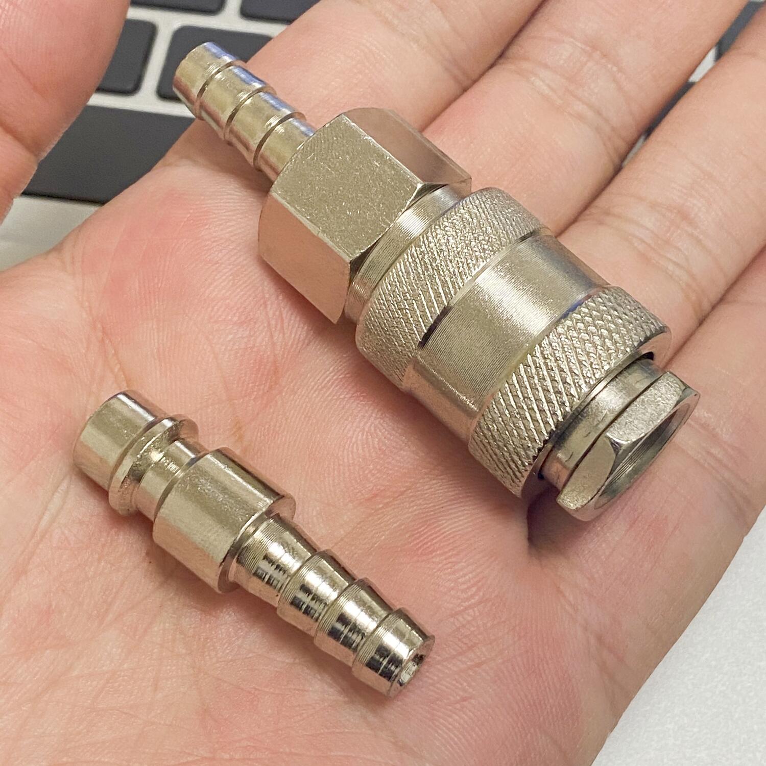1 Juego de conector de montagem neumático europeu de la UE, acoplador rápido para manguera de compressor de aire, SH PH 6/8/10mm